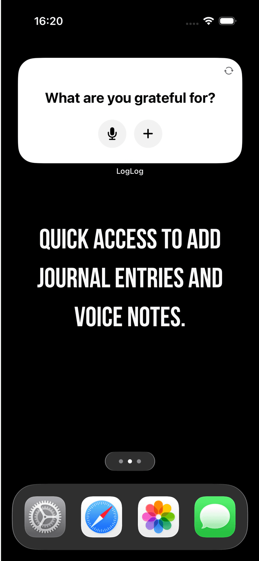 LogLog Widget Feature